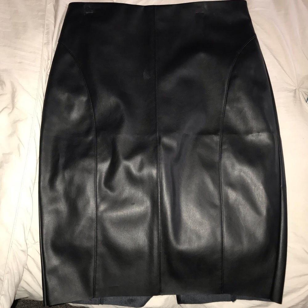 Express Leather Pencil Skirt